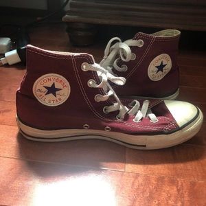 Maroon Converse High Tops
